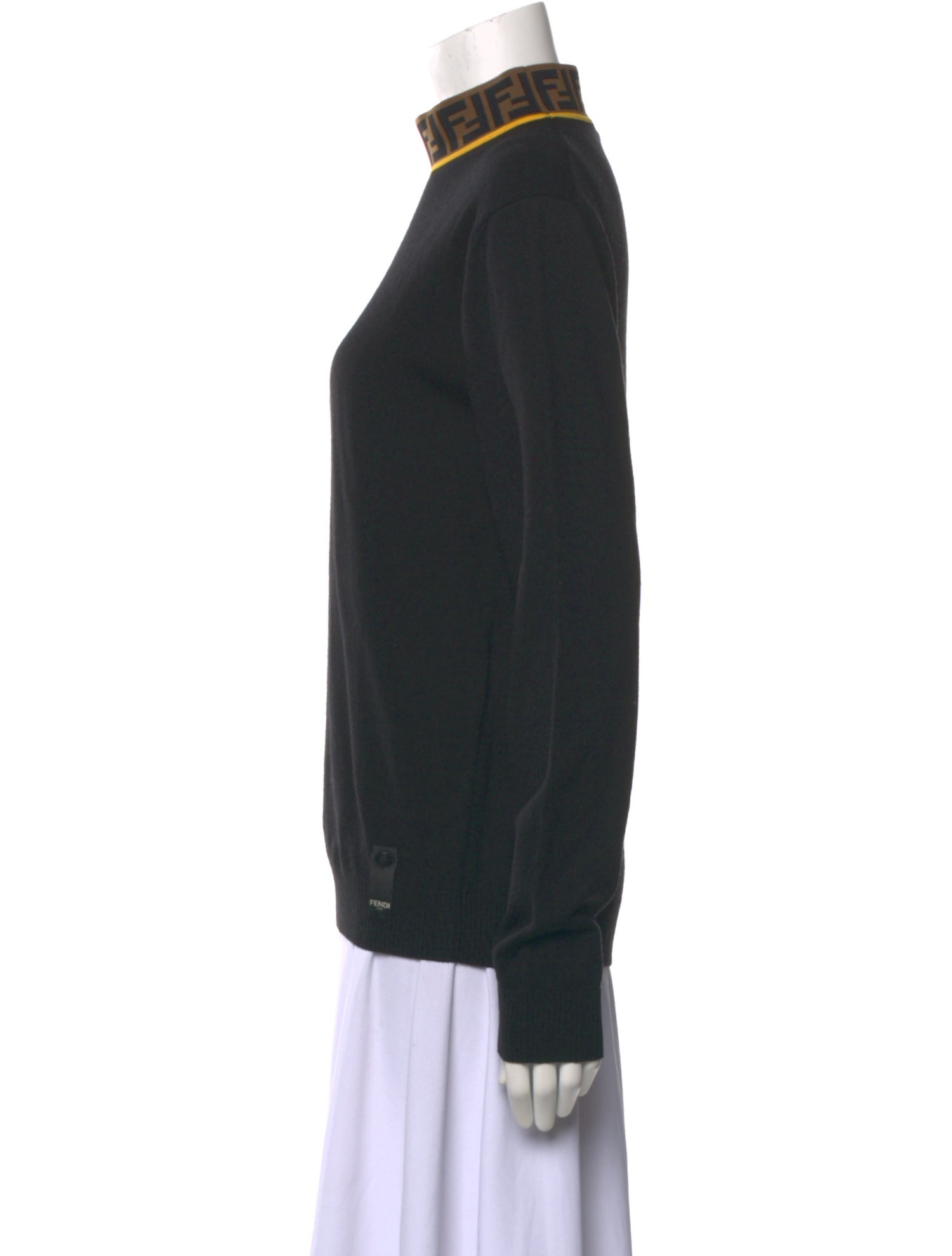 Fendi Wool Mock Neck Sweatshirt