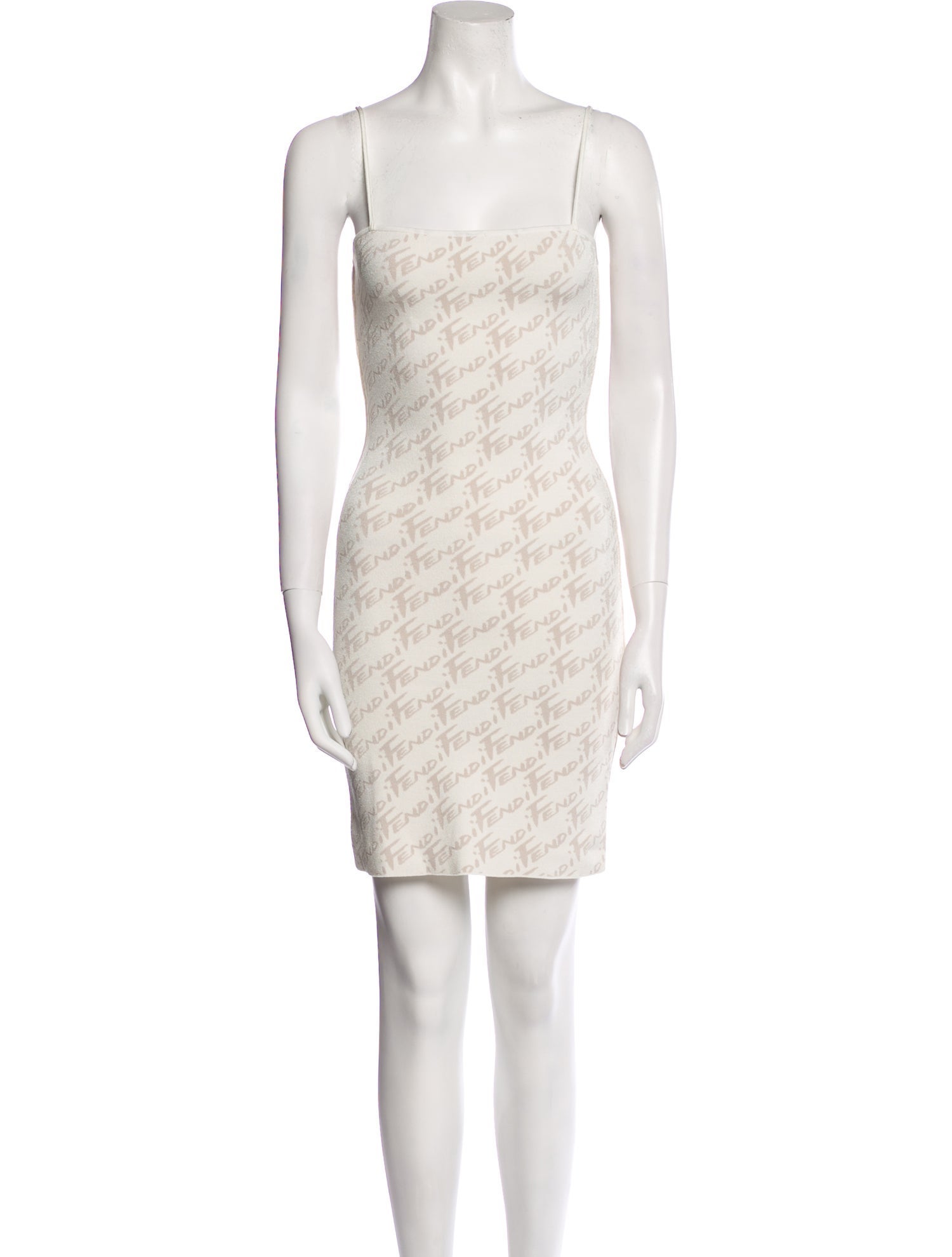 Fendi Square Neckline Mini Dress