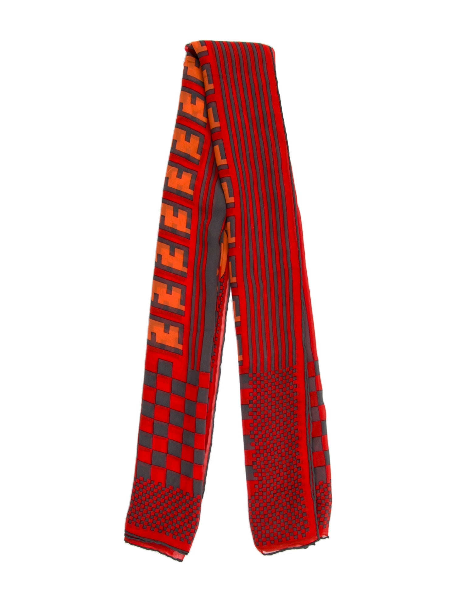 Fendi Silk Zucca FF Logo Scarf