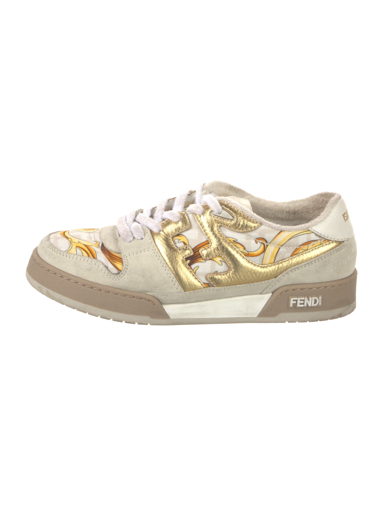 Fendace Leather Printed Sneakers