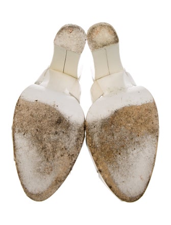 Fendi Patent Leather Cutout Accent T-Strap Pumps