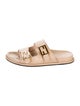 Fendi Zucca FF Logo Leather Slides