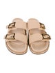Fendi Zucca FF Logo Leather Slides