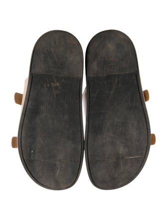 Fendi Zucca FF Logo Leather Slides