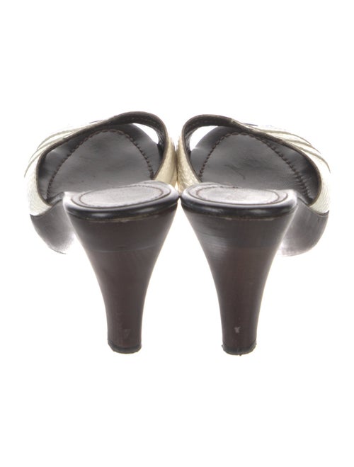 Fendi Leather Colorblock Pattern Slides