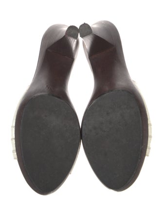 Fendi Leather Colorblock Pattern Slides