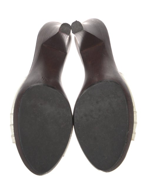 Fendi Leather Colorblock Pattern Slides