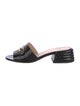 Fendi Zucca FF Logo Leather Slides