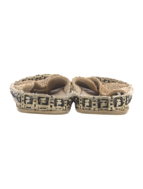Fendi Zucca FF Logo Raffia Espadrilles