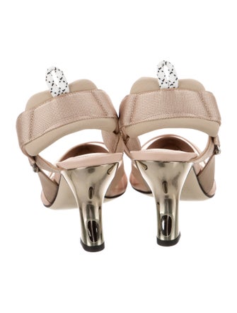 Fendi Zucca FF Logo Mesh Slingback Pumps