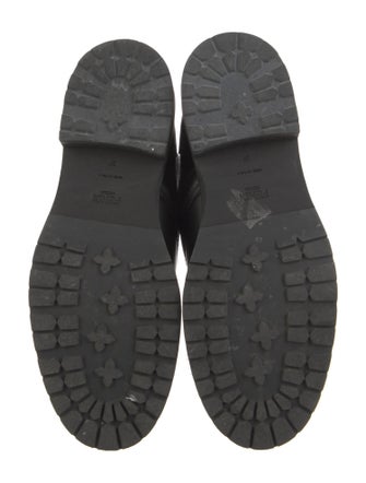 Fendi Zucca FF Logo Leather Combat Boots