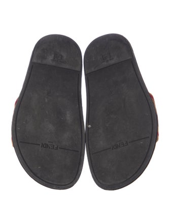 Fendi Zucca FF Logo Velvet Slides