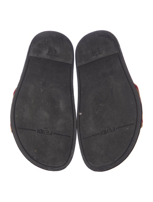 Fendi Zucca FF Logo Velvet Slides