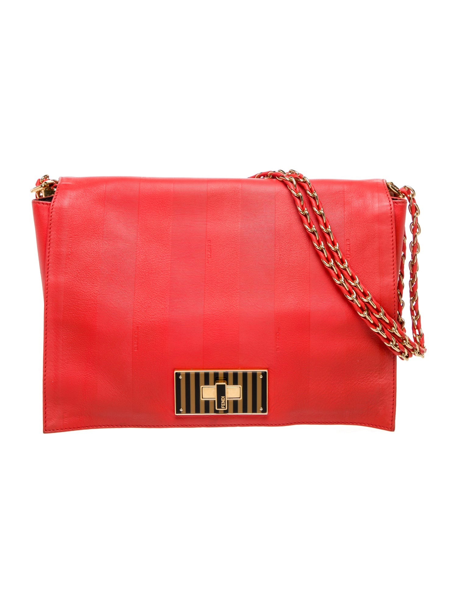 Fendi Pequin Shoulder Bag