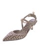 Fendi Zucca FF Logo Printed Slingback Pumps