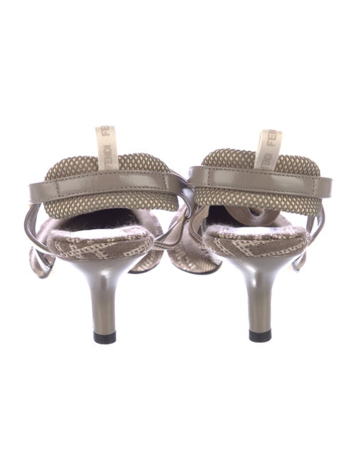 Fendi Zucca FF Logo Printed Slingback Pumps