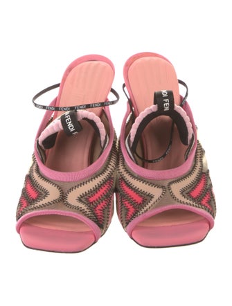 Fendi Mesh Patterned Slides
