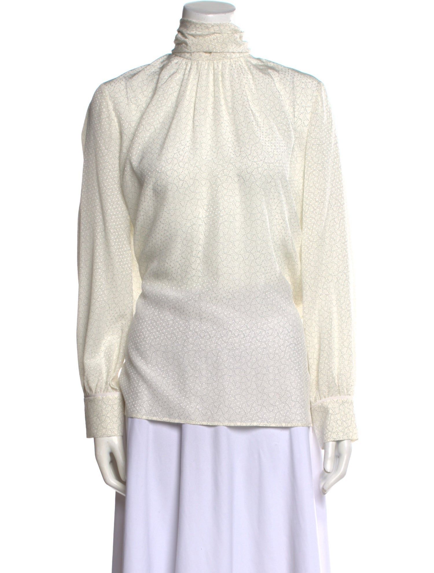 Fendi Silk Turtleneck Sweatshirt w/ Tags