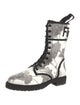 Fendi Zucca FF Logo Canvas Combat Boots
