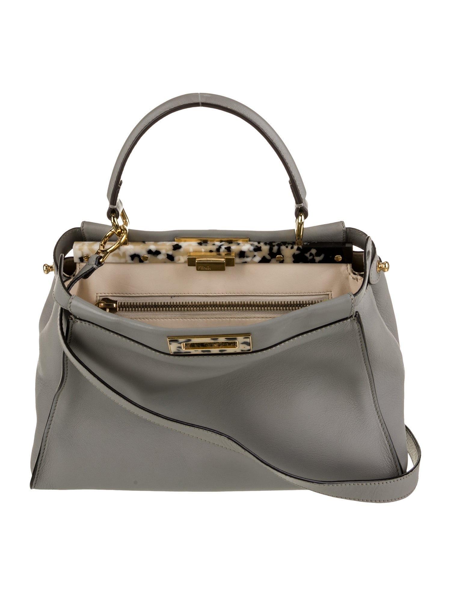 Fendi Leather Peekaboo Medium