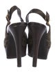 Fendi Zucca FF Logo Canvas Slingback Sandals
