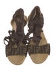 Fendi Zucca FF Logo Canvas Gladiator Sandals