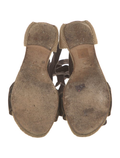 Fendi Zucca FF Logo Canvas Gladiator Sandals