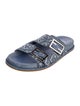 Fendi Zucca FF Logo Denim Slides
