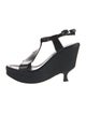 Fendi Patent Leather T-Strap Sandals
