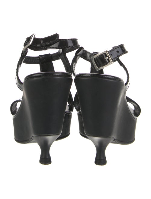 Fendi Patent Leather T-Strap Sandals