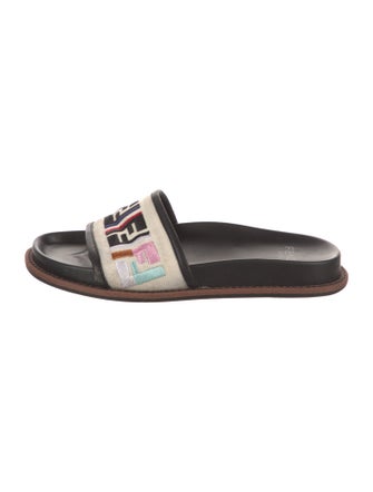 Fendi Zucca FF Logo Canvas Slides