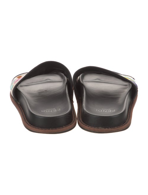 Fendi Zucca FF Logo Canvas Slides