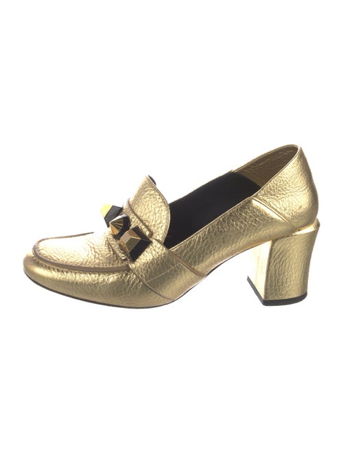 Fendi Leather Studded Accents Pumps