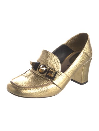 Fendi Leather Studded Accents Pumps
