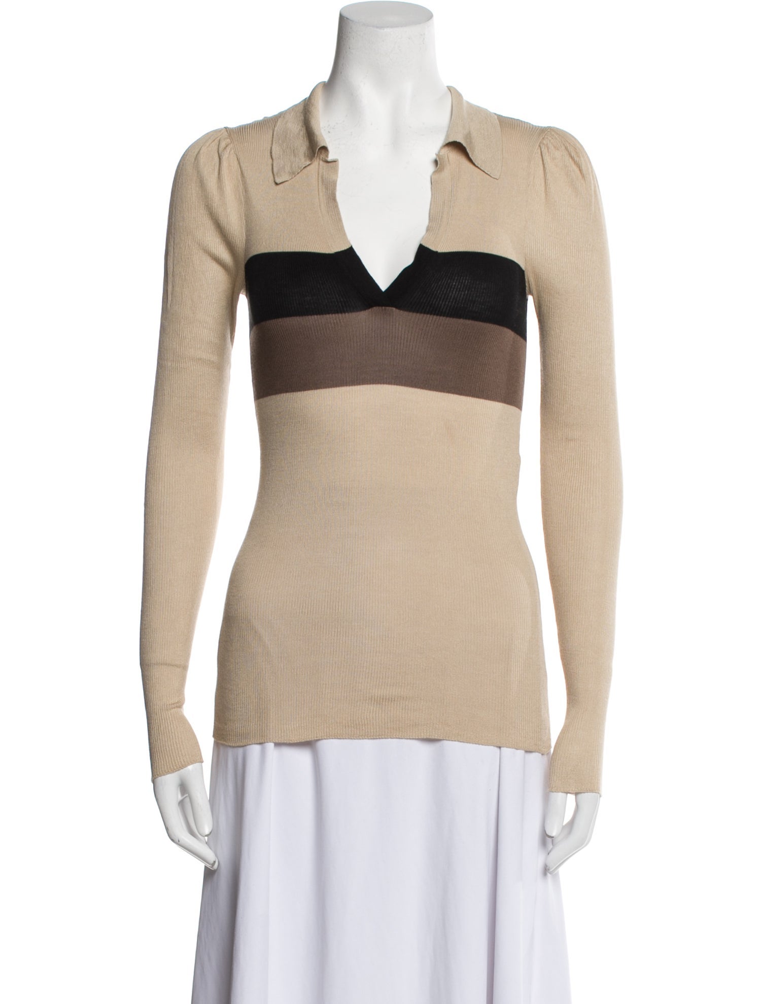 Fendi Graphic Print V-Neck Sweater