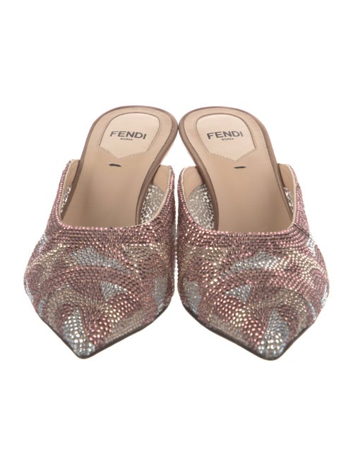 Fendi Crystal Printed Mules