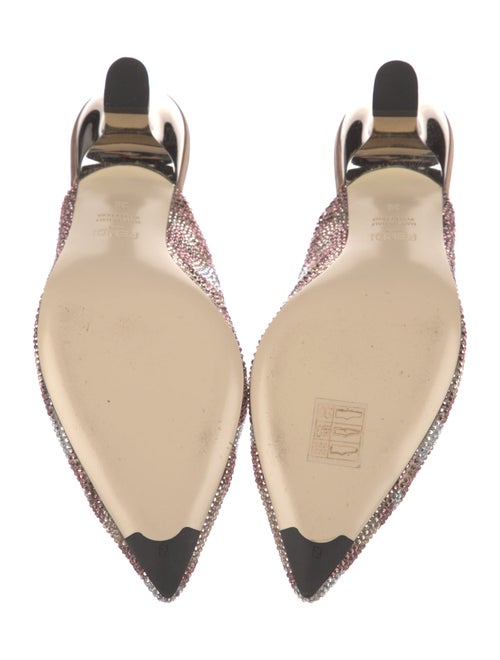 Fendi Crystal Printed Mules
