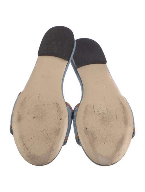 Fendi Denim Printed Slides