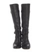 Fendi Leather Whipstitch Trim Riding Boots