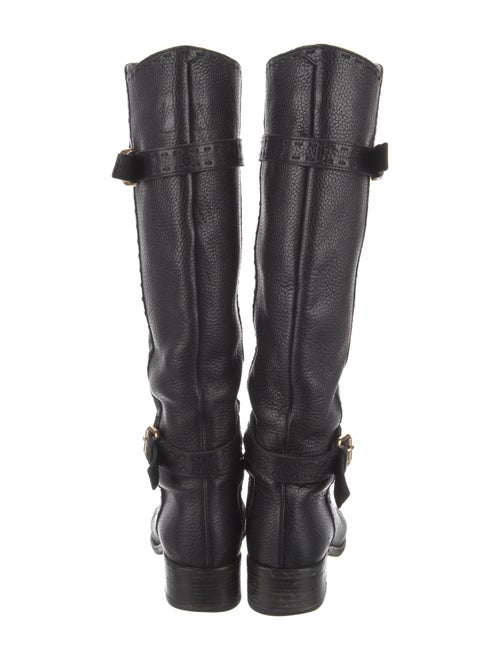 Fendi Leather Whipstitch Trim Riding Boots