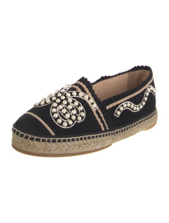 Fendi Printed Beaded Accents Espadrilles