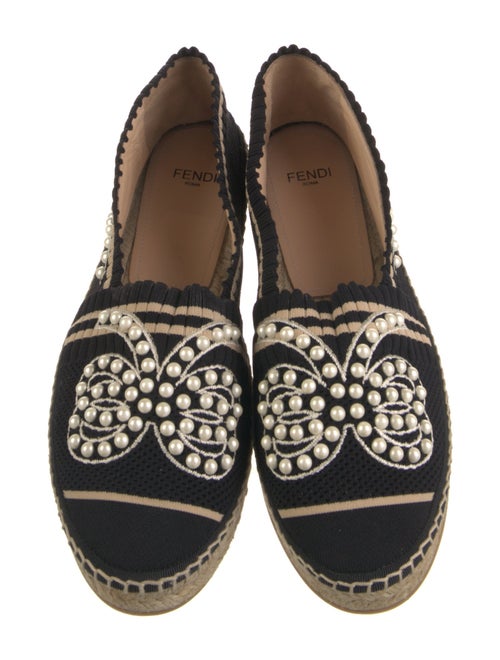Fendi Printed Beaded Accents Espadrilles