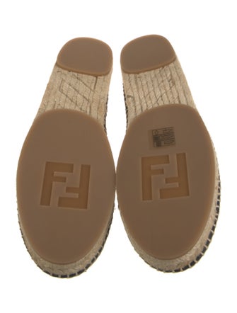Fendi Printed Beaded Accents Espadrilles