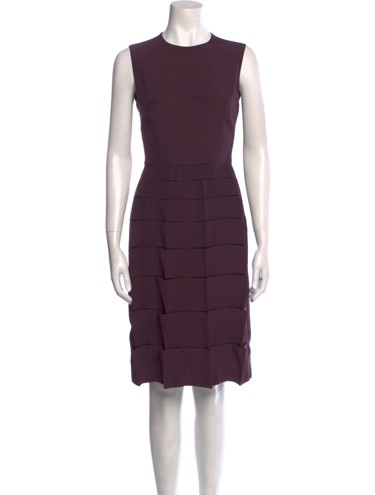 Fendi Crew Neck Knee-Length Dress