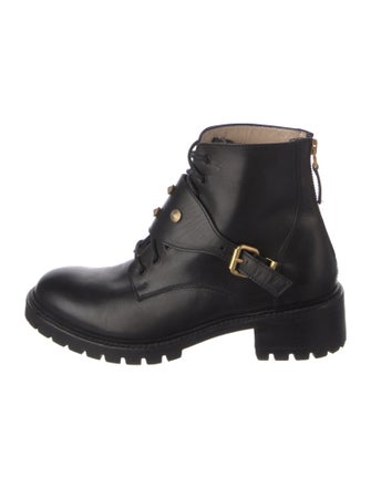 Fendi Leather Combat Boots