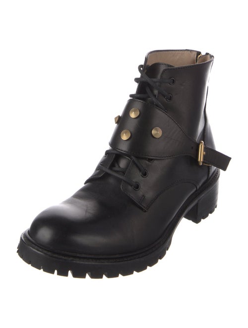 Fendi Leather Combat Boots