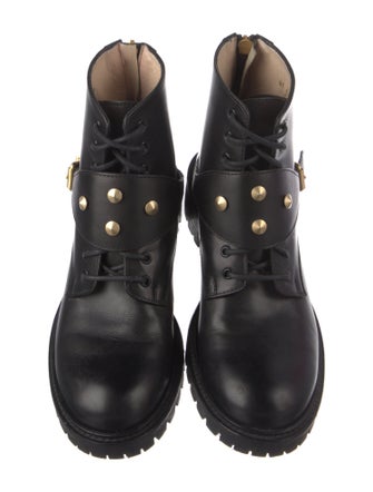 Fendi Leather Combat Boots