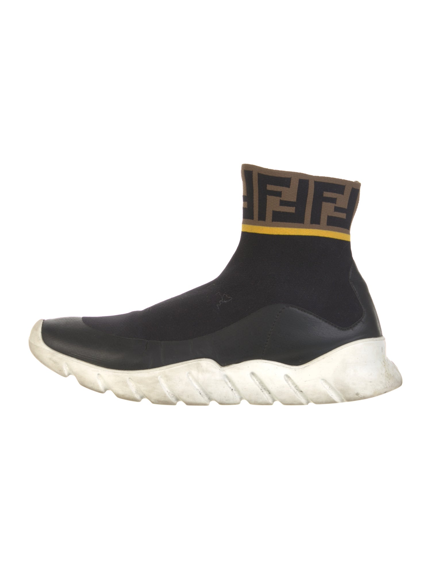 Fendi Zucca FF Logo Printed Sock Sneakers