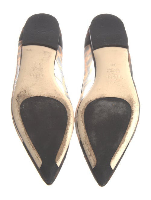 Fendi Zucca FF Logo Mesh Ballet Flats