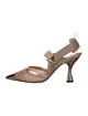 Fendi Zucca FF Logo Mesh Slingback Pumps